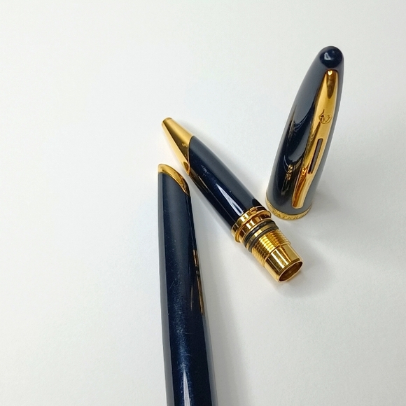 Waterman Carene/CARÈNE GT Black Lacquer & 23K Gold Plated Rollerball/Ballpoint - Picture 1 of 11